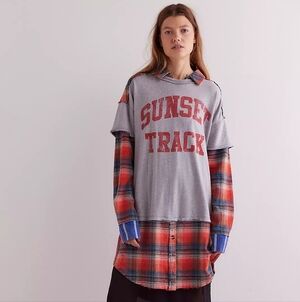 Free People We The Free Remade With Love Twofer Tee Msrp $168 NWOT